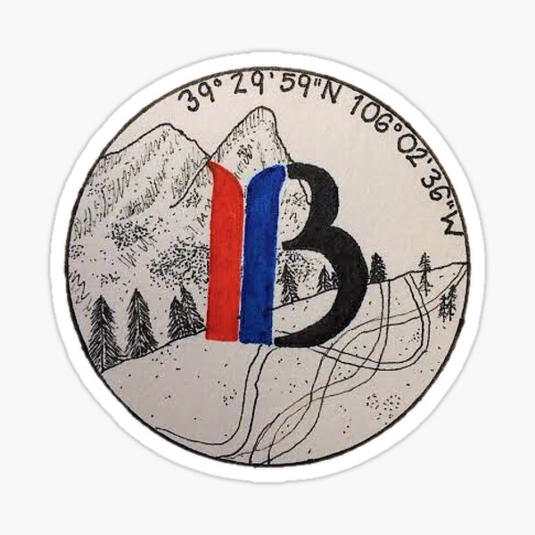Breckenridge, CO Coordinates Sticker