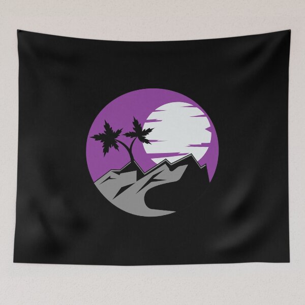 Item preview, Tropical Ace Sun and Trees. Asexual Pride designed and sold by Subtle Pride Shop.