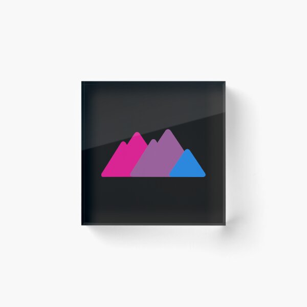 Item preview, Triangle Bi Mountains. Bisexual Pride designed and sold by Subtle Pride Shop.