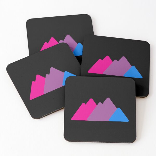 Item preview, Triangle Bi Mountains. Bisexual Pride designed and sold by Subtle Pride Shop.