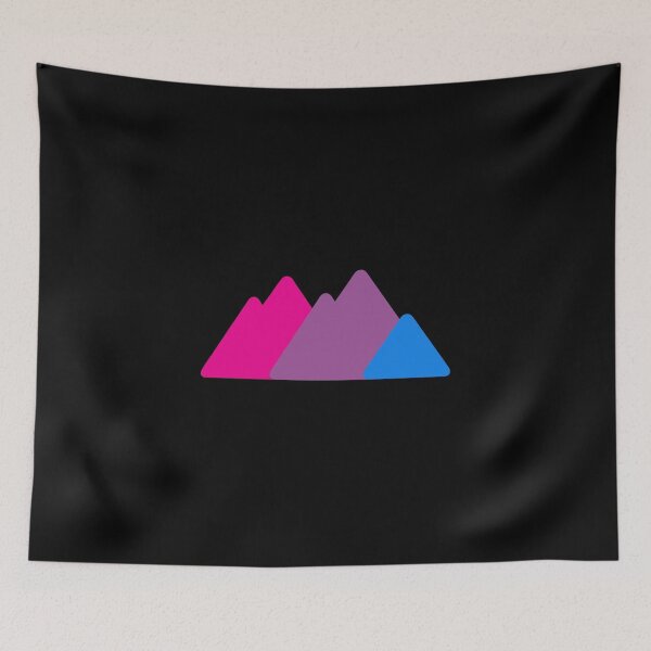 Item preview, Triangle Bi Mountains. Bisexual Pride designed and sold by Subtle Pride Shop.