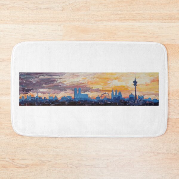 Item preview, Munich skyline at Dusk with Alps designed and sold by artshop77.