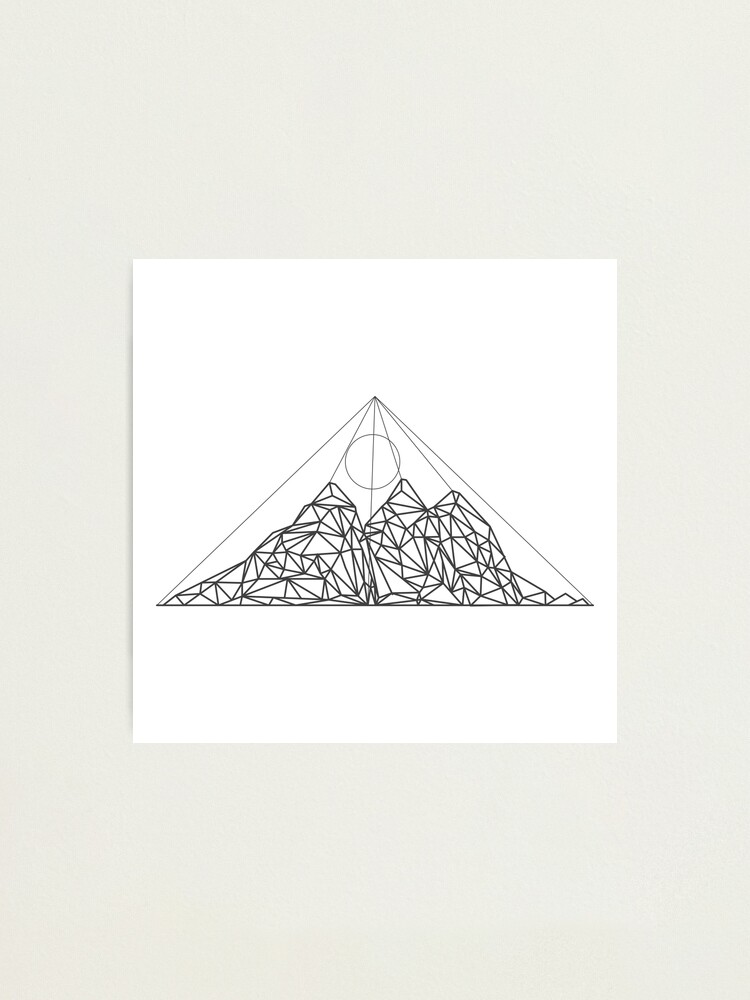 Mountain Shape With Low Poly Design Mountains Filled With