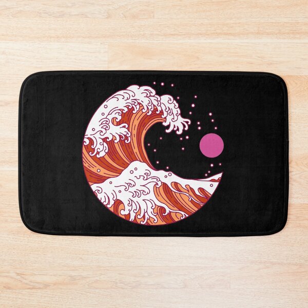 Item preview, Circular Japanese Wave. Lesbian Pride designed and sold by Subtle Pride Shop.