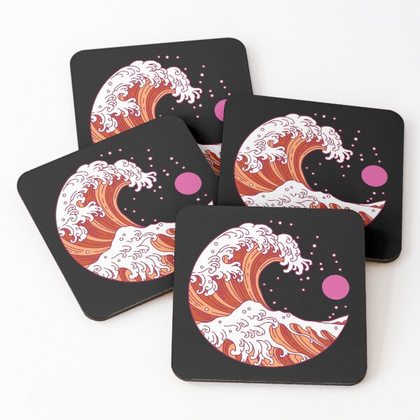 Item preview, Circular Japanese Wave. Lesbian Pride designed and sold by Subtle Pride Shop.