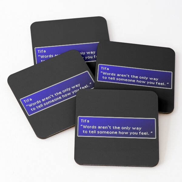 Item preview, Words Aren't The Only Way - Tifa Lockhart Dialogue Box designed and sold by MogsterMemes.