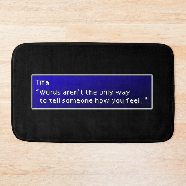 Item preview, Words Aren't The Only Way - Tifa Lockhart Dialogue Box designed and sold by MogsterMemes.