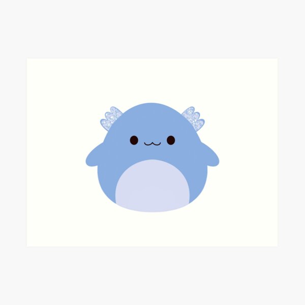 "Blue Axolotl Squishmallow" Art Print for Sale by angry-as-heck | Redbubble
