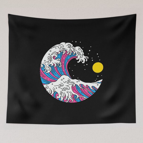 Item preview, Circular Japanese Pan Wave. Pansexual Pride designed and sold by Subtle Pride Shop.