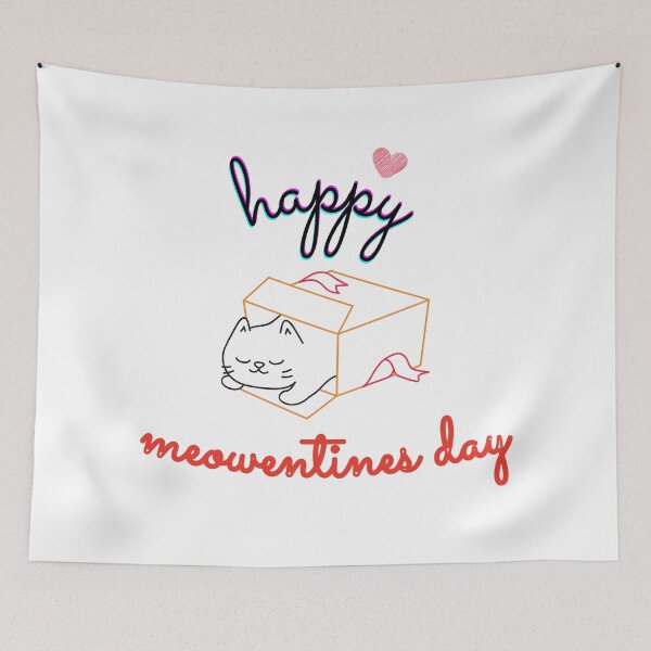 Item preview, Happy meowentines day - Cute Cat Art - Catie designed and sold by Mintminz.