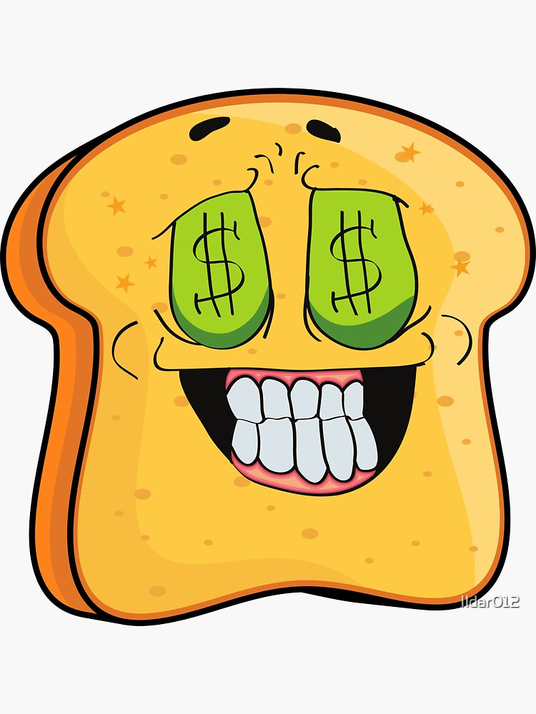 "Disguised Toast Funny Iconic Design Classic" Sticker by Ildar012