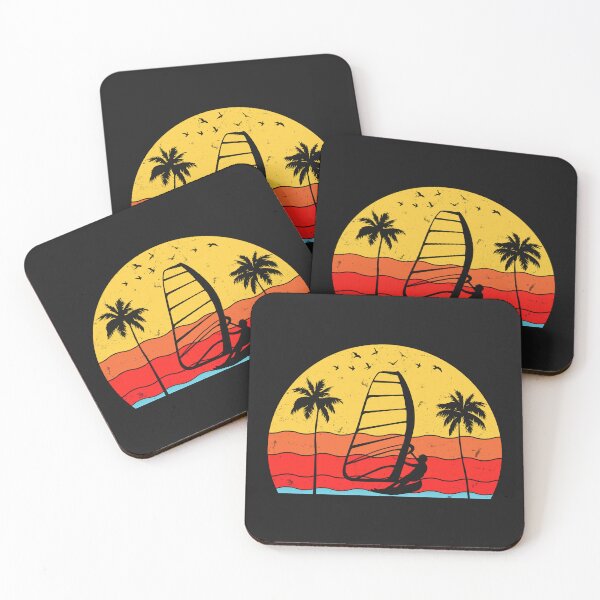 Item preview, Windsurfing Retro Sunset Design-gift for windsurfers designed and sold by BRtisticDesigns.
