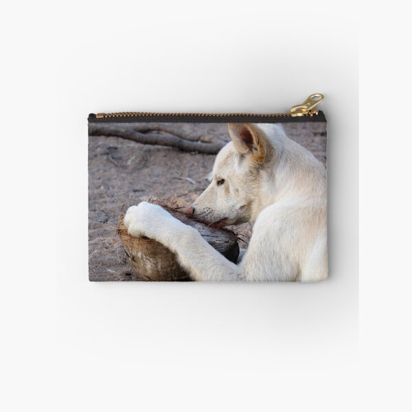 Item preview, Dingo Pup Enjoying a Coconut designed and sold by dPphodography.