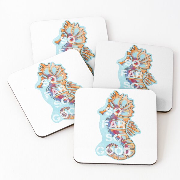 Item preview, Seahorse, So far so good, ocean life, cartoon  designed and sold by DebbieJoyArt.