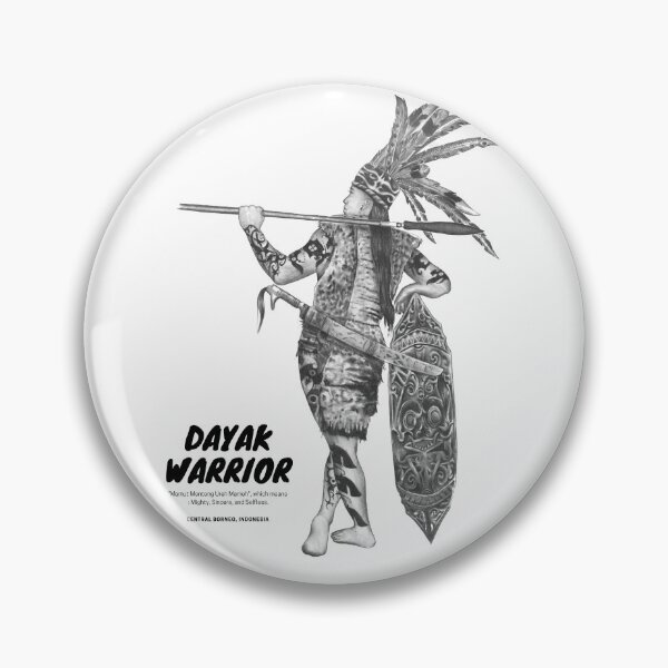 Item preview, Borneo Dayak Culture - Dayak Warriors original sketch. designed and sold by Akbarudi.