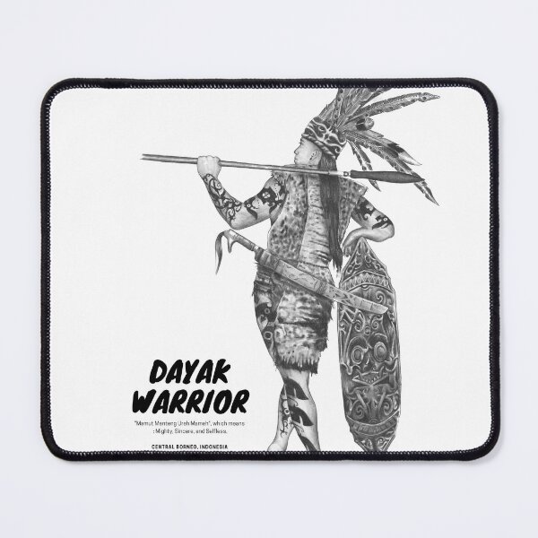 Item preview, Borneo Dayak Culture - Dayak Warriors original sketch. designed and sold by Akbarudi.