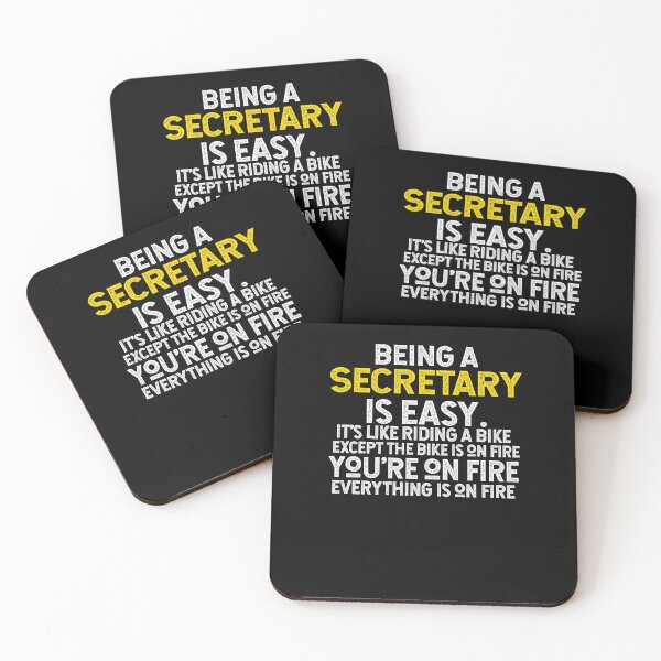 Item preview, Being A Secretary Is Easy It's Like Riding A Bike Except The Bike Is On Fire You're On Fire Everything Is On Fire designed and sold by TeesYouWant.