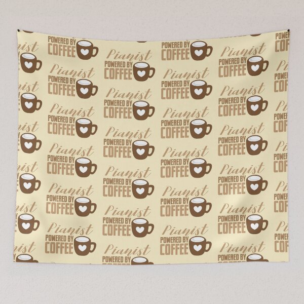 Item preview, pianist powered by coffee designed and sold by jazzydevil.