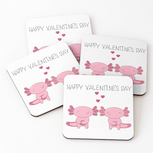 Item preview, Happy Valentine's Day - Pink Axololt Lovers - Axolotl Couples designed and sold by Zeeprint ★★★★★.
