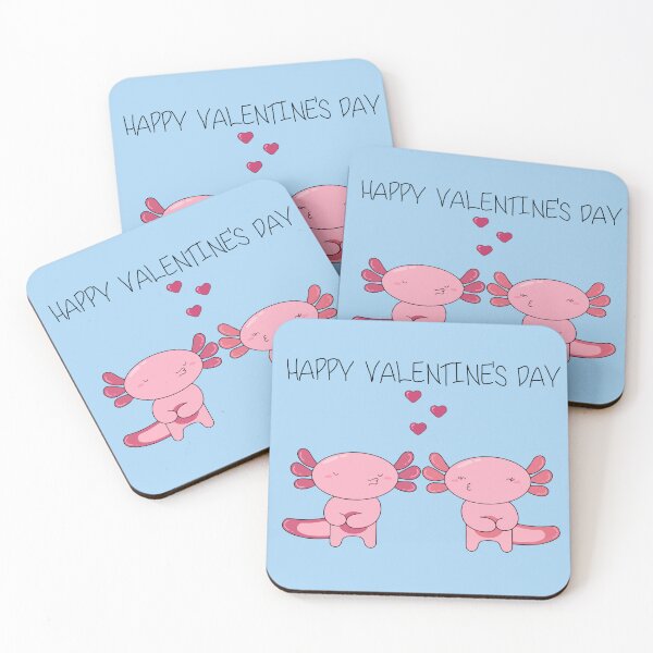 Item preview, Happy Valentine's Day - Pink Axololt Lovers - Axolotl Couples designed and sold by Zeeprint ★★★★★.