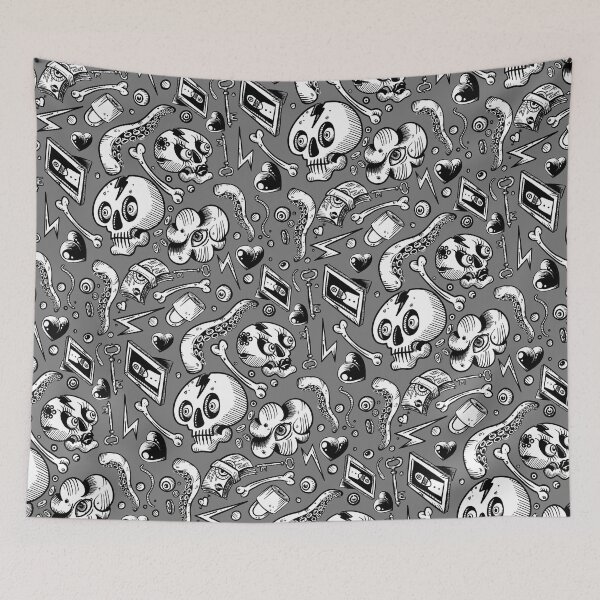 Item preview, Grey Doodle pattern designed and sold by fakeface.