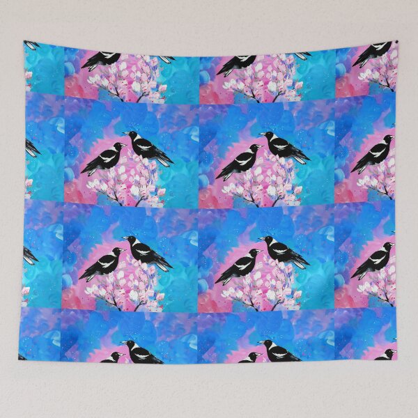 Item preview, Australian Magpies and Pink and Green and Blue designed and sold by CatherineJacobs.