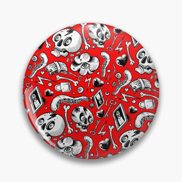 Item preview, Red Doodle pattern designed and sold by fakeface.