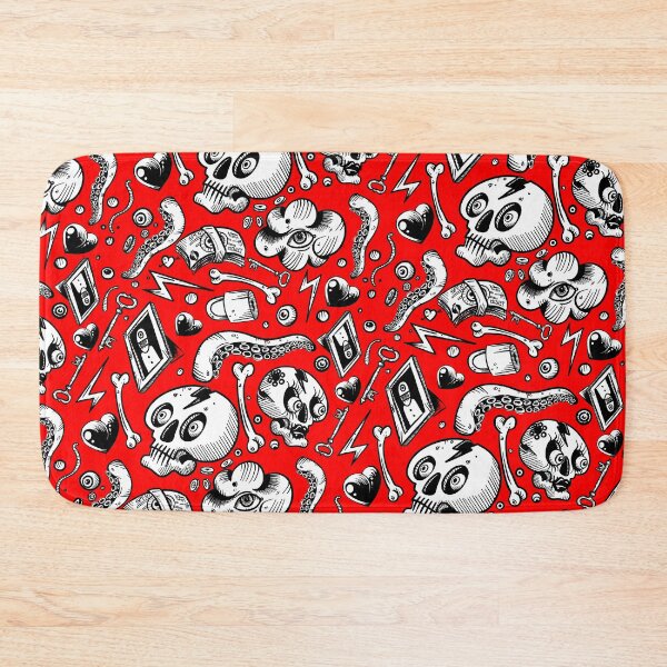 Item preview, Red Doodle pattern designed and sold by fakeface.