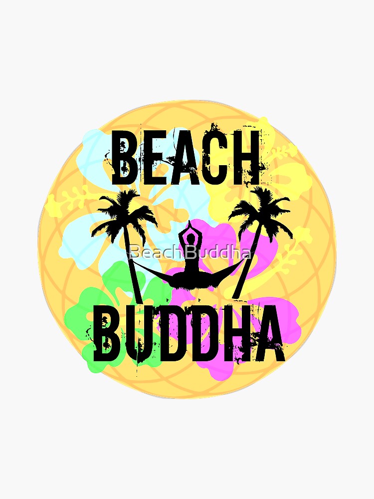 Thumbnail 3 of 3, Sticker, Beach Buddha Circle Sticker designed and sold by BeachBuddha.