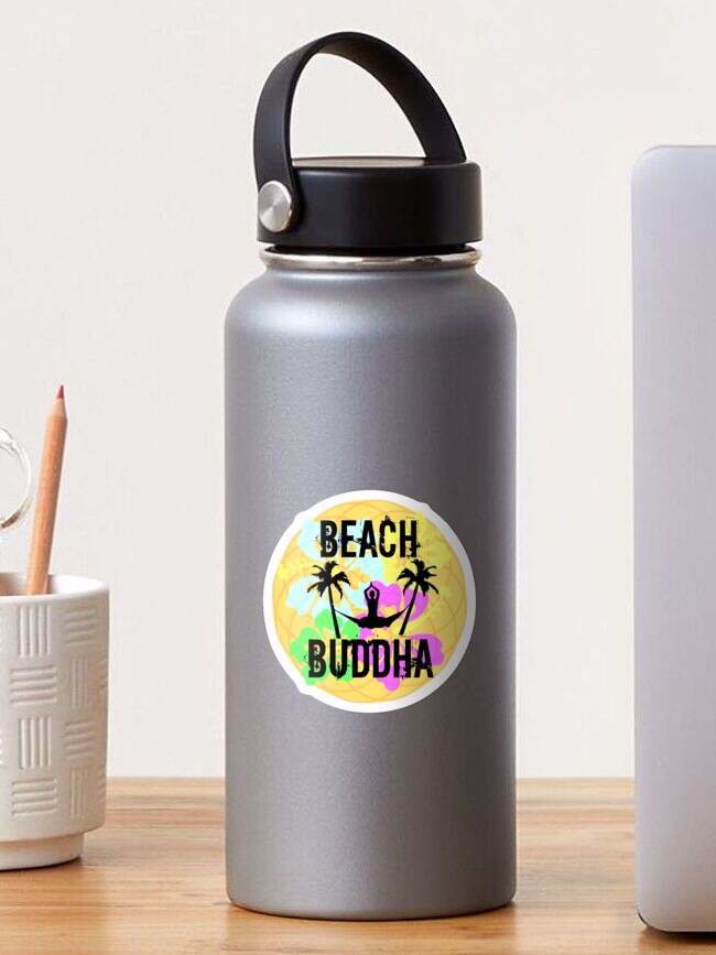 Thumbnail 1 of 3, Sticker, Beach Buddha Circle Sticker designed and sold by BeachBuddha.