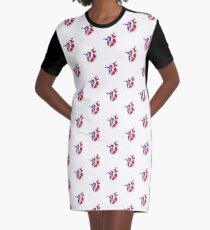 An illustration of a working heart Graphic T-Shirt Dress