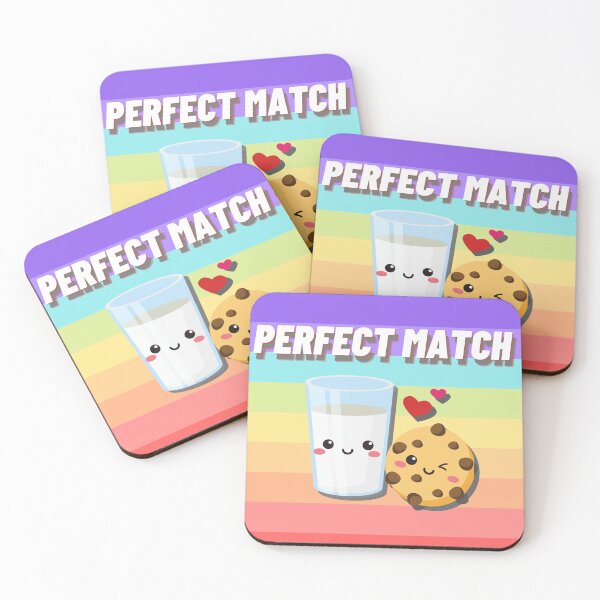 Item preview, Perfect Match Cookie and Milk | Cute Funny Cool Kawaii designed and sold by katagnesart.