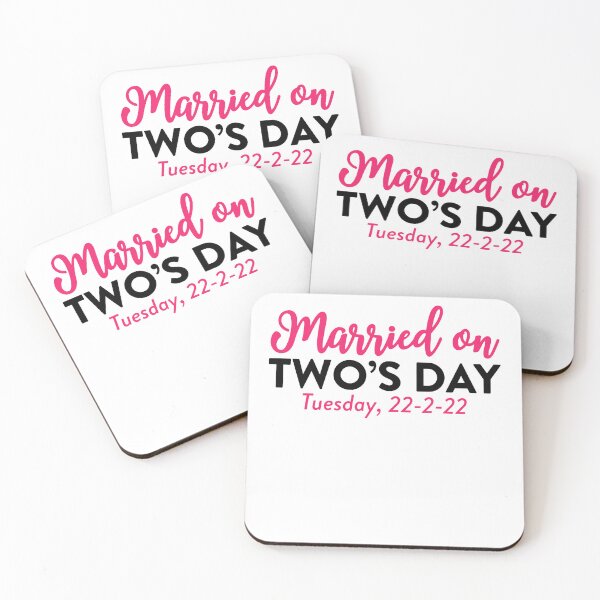 Item preview, Married on Twosday Two’s Day Tuesday February designed and sold by owliedesign.