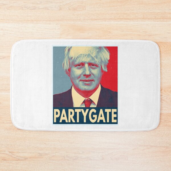 Item preview, Partygate (Vintage Retro Iconic Poster Design • Funny Viral Twitter Meme • Boris Johnson Birthday Party) designed and sold by SassyClassyMe.