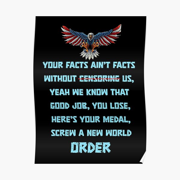New world order - Tom macdonald lyrics art Poster