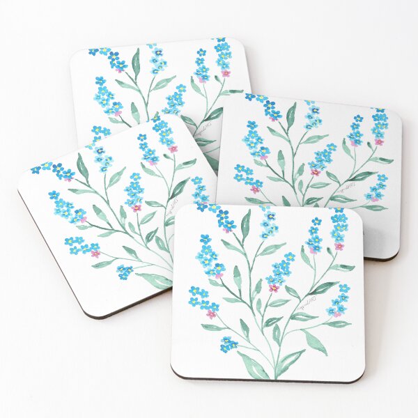 Item preview, Wood forget-me-not /Myosotis sylvatica/ 2. - botanical watercolor artwork designed and sold by magnoliART botanical_kata.