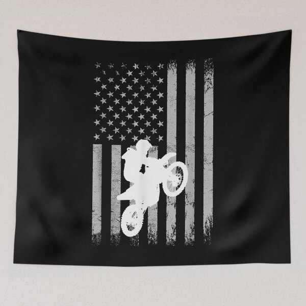 Artikelvorschau, Dirt Bike American Flag Motorcycle Biker 4th Of July entworfen und verkauft von mchargue12.