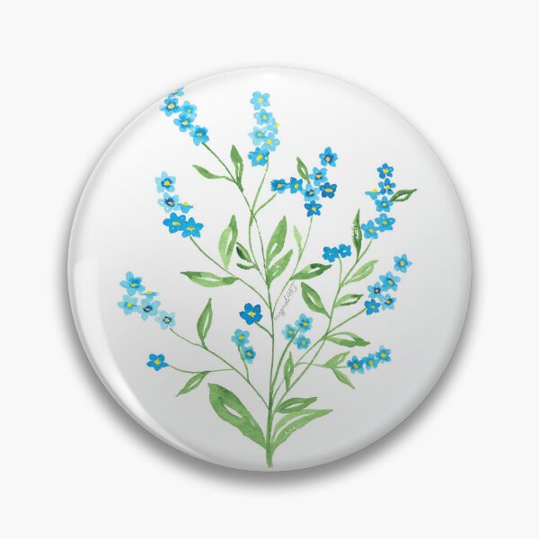 Item preview, Wood forget-me-not /Myosotis sylvatica/ 1. - botanical watercoolor artwork designed and sold by magnoliART botanical_kata.