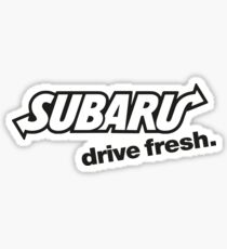 Subaru Subway Logo "Drive Fresh" (white) Sticker