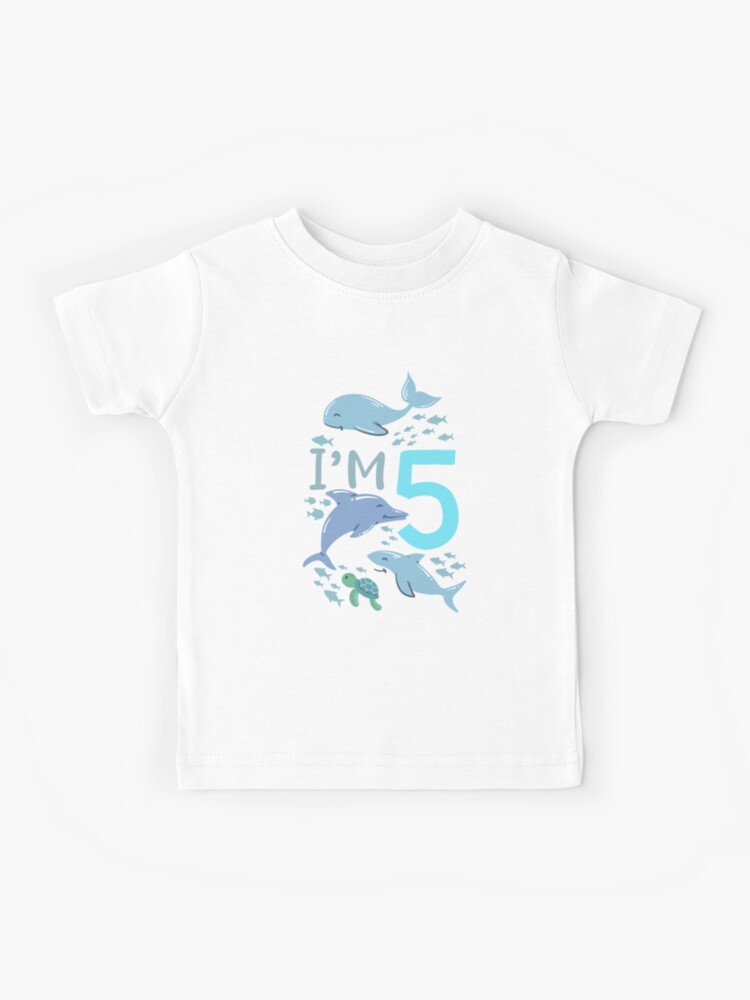 Shark 5th Birthday Shirt Boy Girl Gift for 5 Year Old Fifth Toddler Kids T-Shirt  4T Gray : : Clothing, Shoes & Accessories