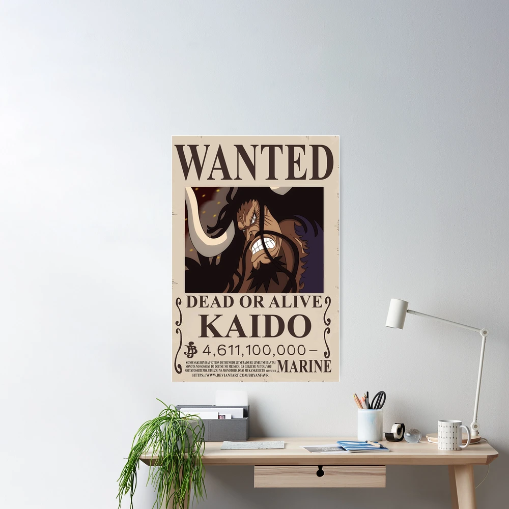 One Piece Posters - Kaido Canvas Wanted Poster Decor