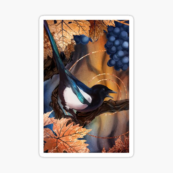 August Magpie Sticker