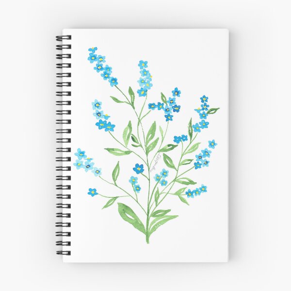 Item preview, Wood forget-me-not /Myosotis sylvatica/ 1. - botanical watercoolor artwork designed and sold by magnoliART botanical_kata.