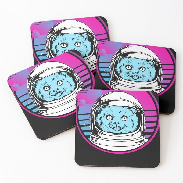 Item preview, Space kitty astronaut - 80s vapour wave  designed and sold by adenicholls.