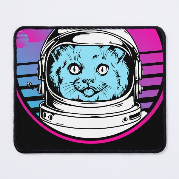 Item preview, Space kitty astronaut - 80s vapour wave designed and sold by adenicholls.