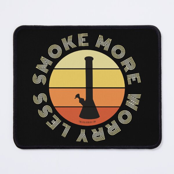 Item preview, Retro Vintage Sunset Orange Bong-Smoke more worry less designed and sold by YomeHayin.