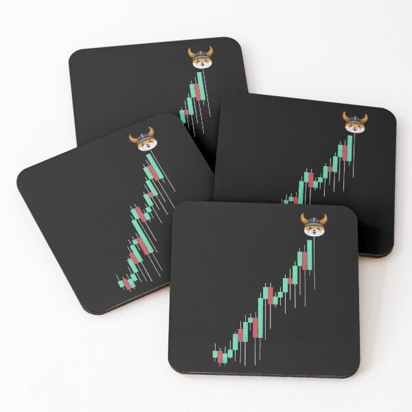 Item preview, Vintage Stock Chart Floki Inu Coin Trading Crypto Token Blockchain Wallet designed and sold by EarlineCormier.