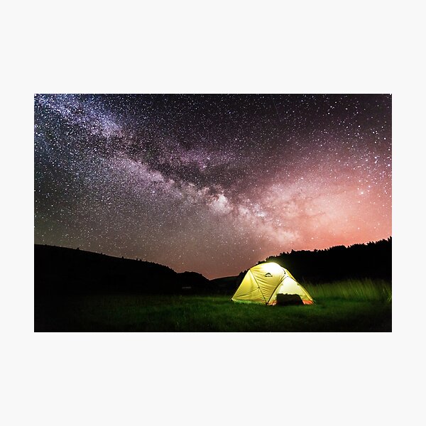 Wild Camping under the Milky Way in Uvav Canyon, Serbia Photographic Print
