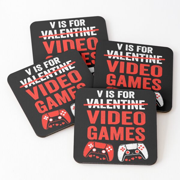 Item preview, V Is For Video Games Funny Valentines Day Gamer designed and sold by norwoodcarney.