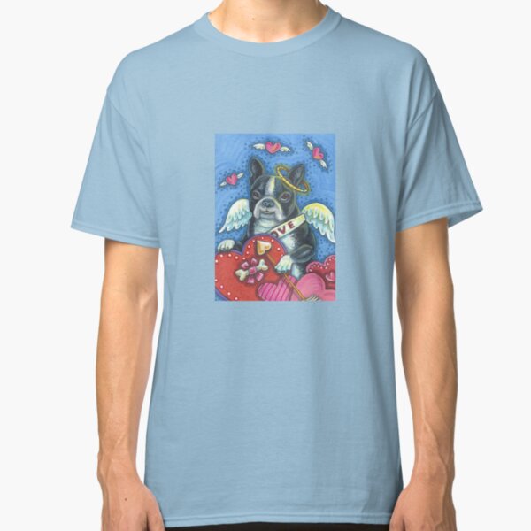 VALENTINES DAY BOSTON TERRIER CUPID Classic T-Shirt